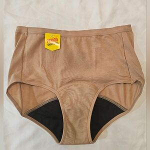 Hanes Beige Briefs Period Underwear Sz 6/M